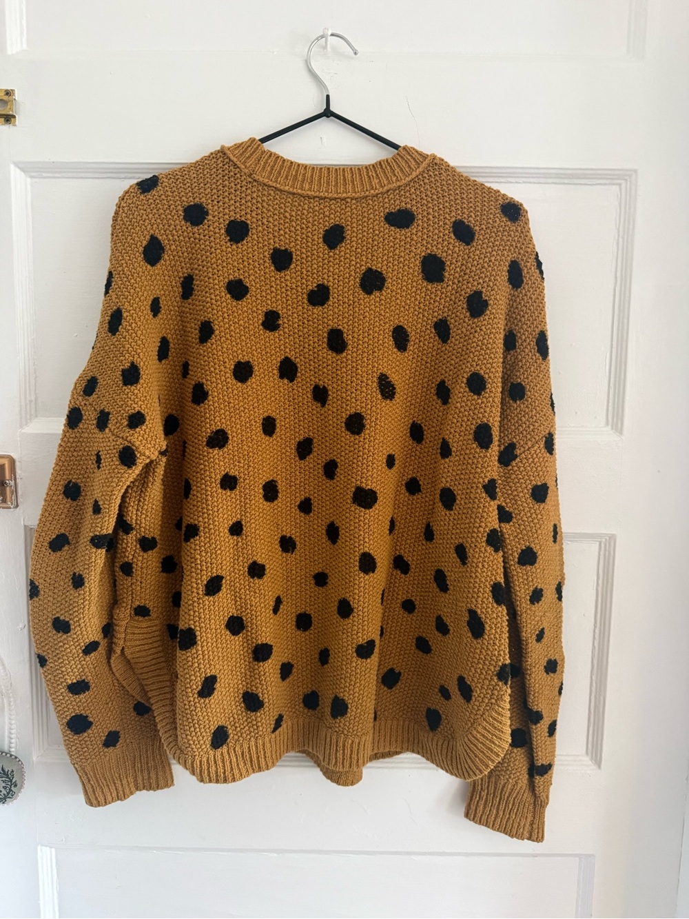 Madewell Camel Polka Dot Crewneck Sweater - Picture 2 of 4